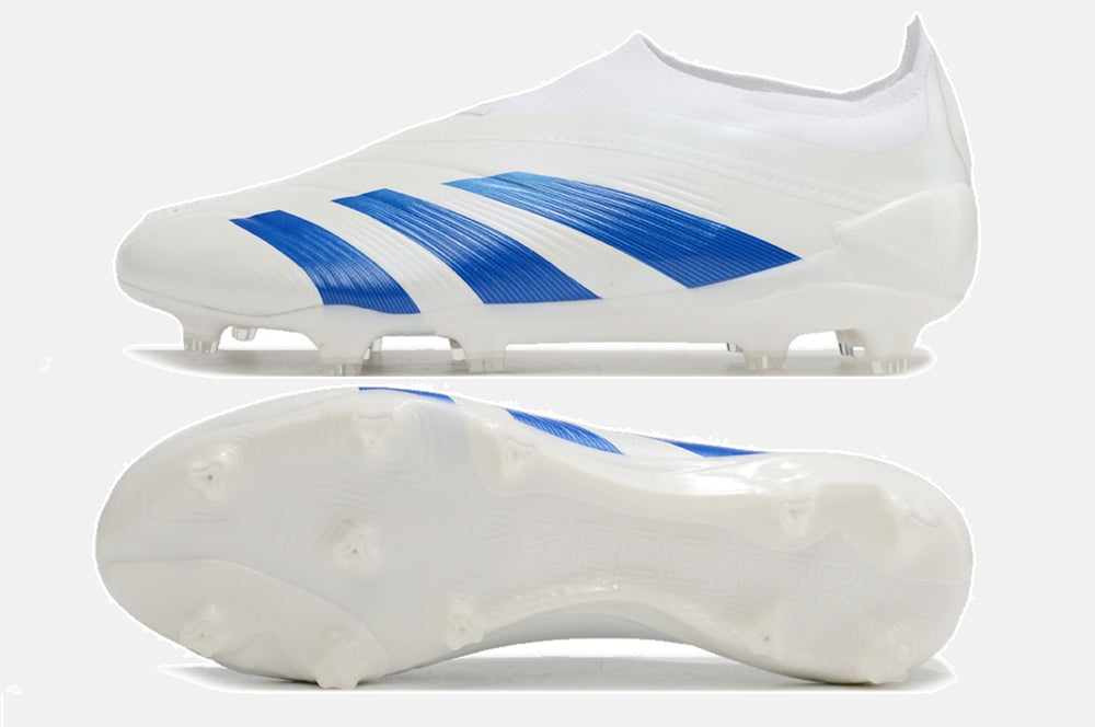 Chuteira Adidas Predator Elite Laceless FG - Branca e Azul - imagem 5
