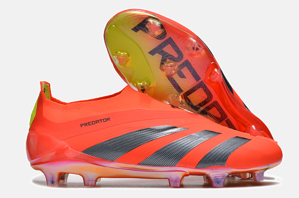 Chuteira Adidas Predator Elite Laceless FG - Laranja e Cinza - imagem 8