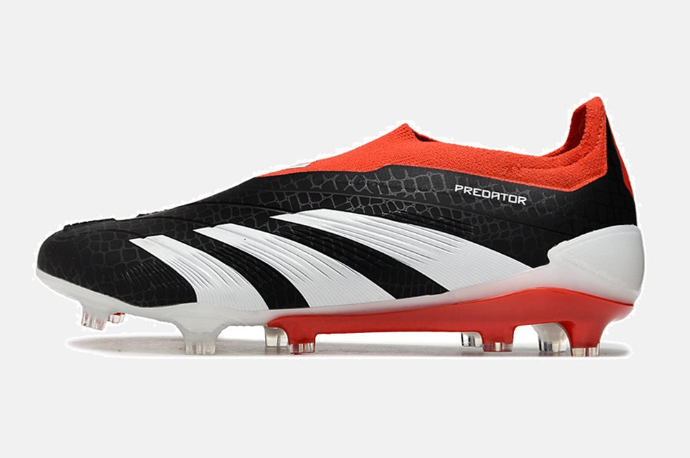 Chuteira Adidas Predator Elite Laceless FG - Preta, Branca e Vermelha - imagem 7