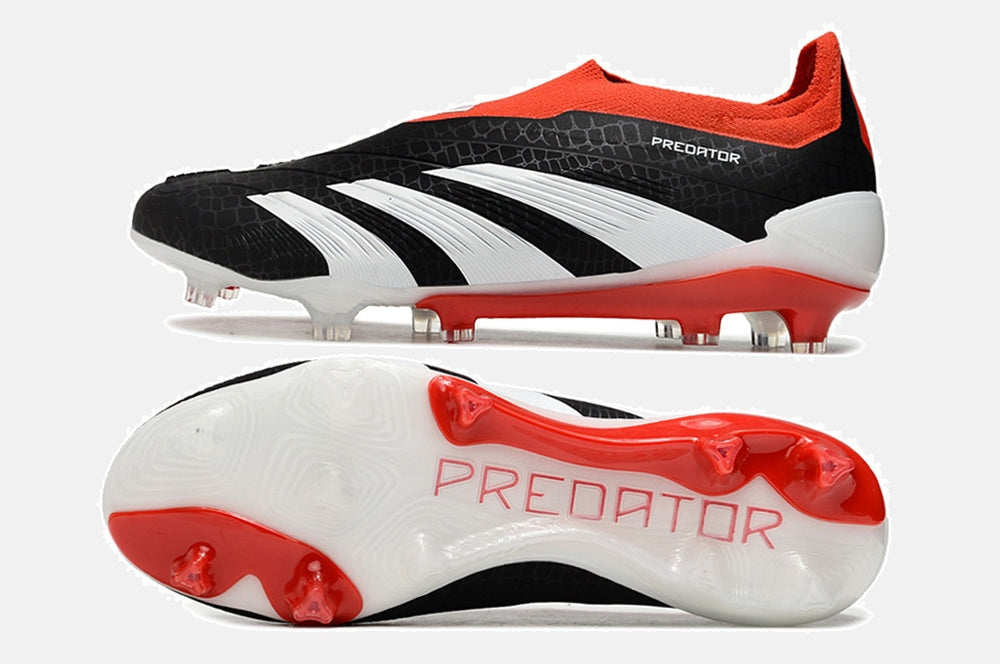 Chuteira Adidas Predator Elite Laceless FG - Preta, Branca e Vermelha - imagem 5