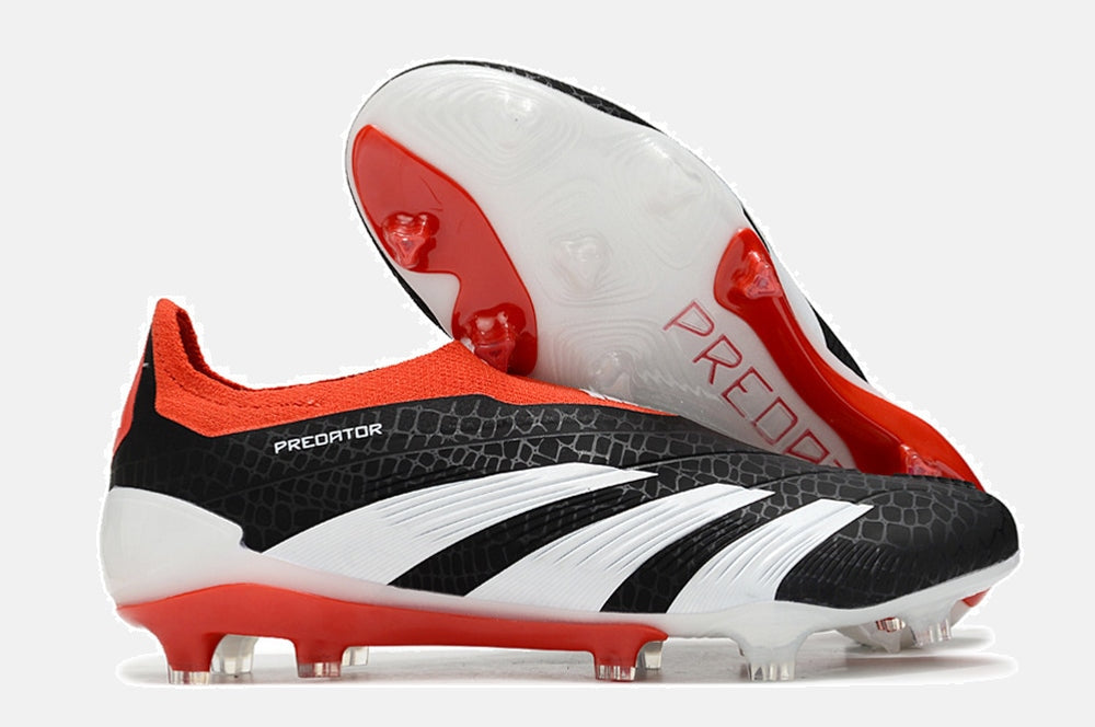 Chuteira Adidas Predator Elite Laceless FG - Preta, Branca e Vermelha - imagem 8