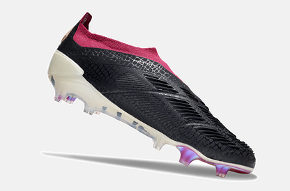 Chuteira Adidas Predator Elite Laceless FG - Preta e Branca - vista traseira