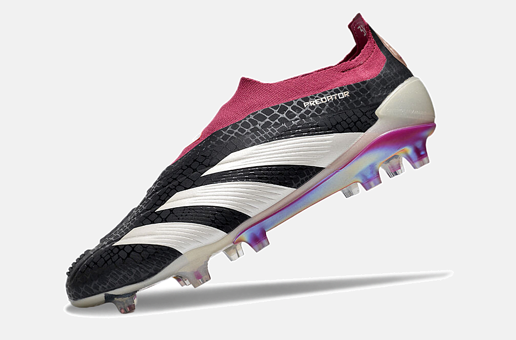 Chuteira Adidas Predator Elite Laceless FG - Preta e Branca - detalhe