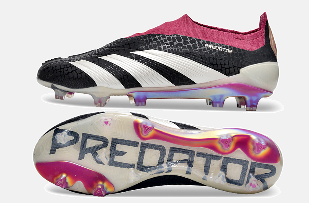 Chuteira Adidas Predator Elite Laceless FG - Preta e Branca - imagem 6