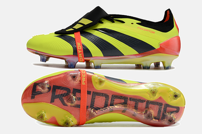 Chuteira Adidas Predator Elite Tongue FG - Amarela e Preta - vista traseira
