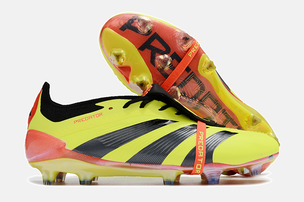 Chuteira Adidas Predator Elite Tongue FG - Amarela e Preta - imagem 8