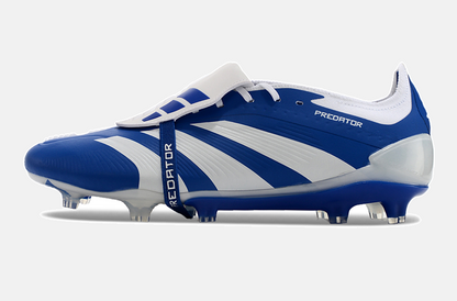Chuteira Adidas Predator Elite Tongue FG - Azul e Branca - detalhe