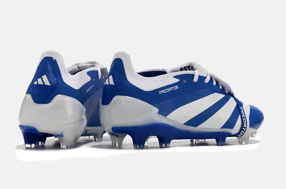 Chuteira Adidas Predator Elite Tongue FG - Azul e Branca - imagem 7