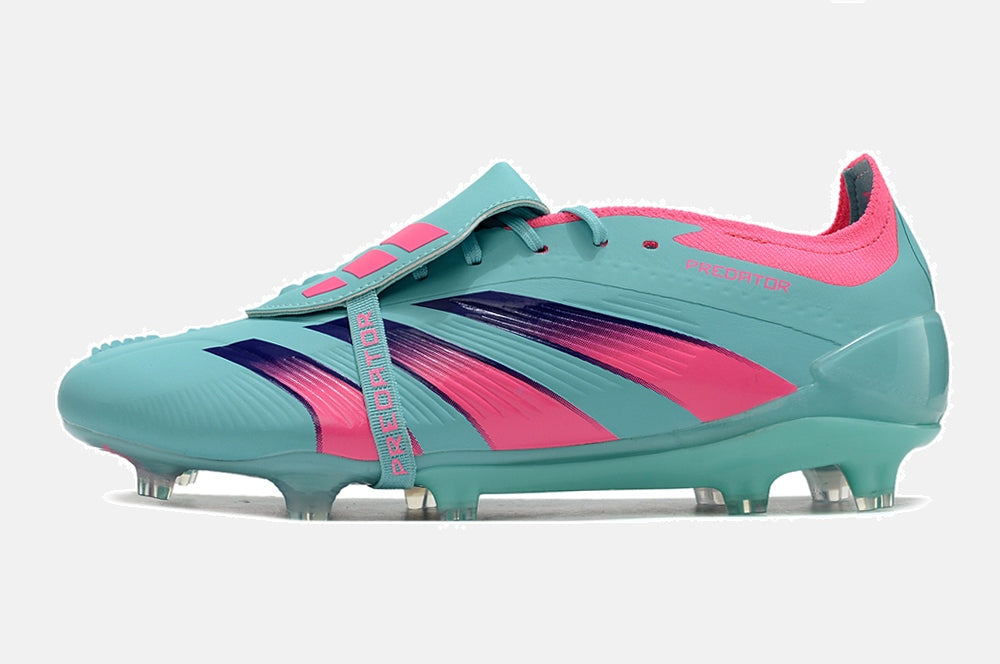 Chuteira Adidas Predator Elite Tongue FG - Azul e Rosa - detalhe