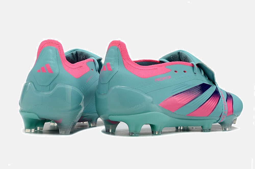 Chuteira Adidas Predator Elite Tongue FG - Azul e Rosa - imagem 6
