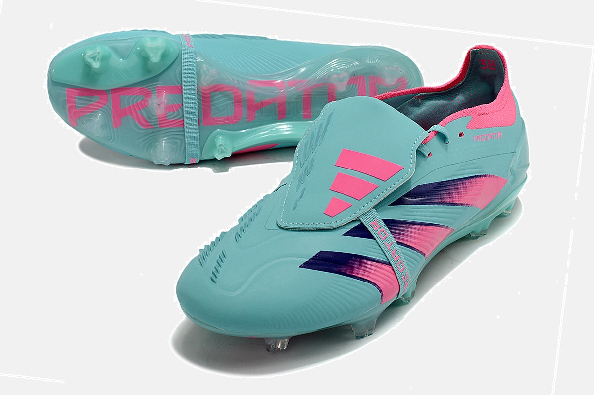 Chuteira Adidas Predator Elite Tongue FG - Azul e Rosa - imagem 5