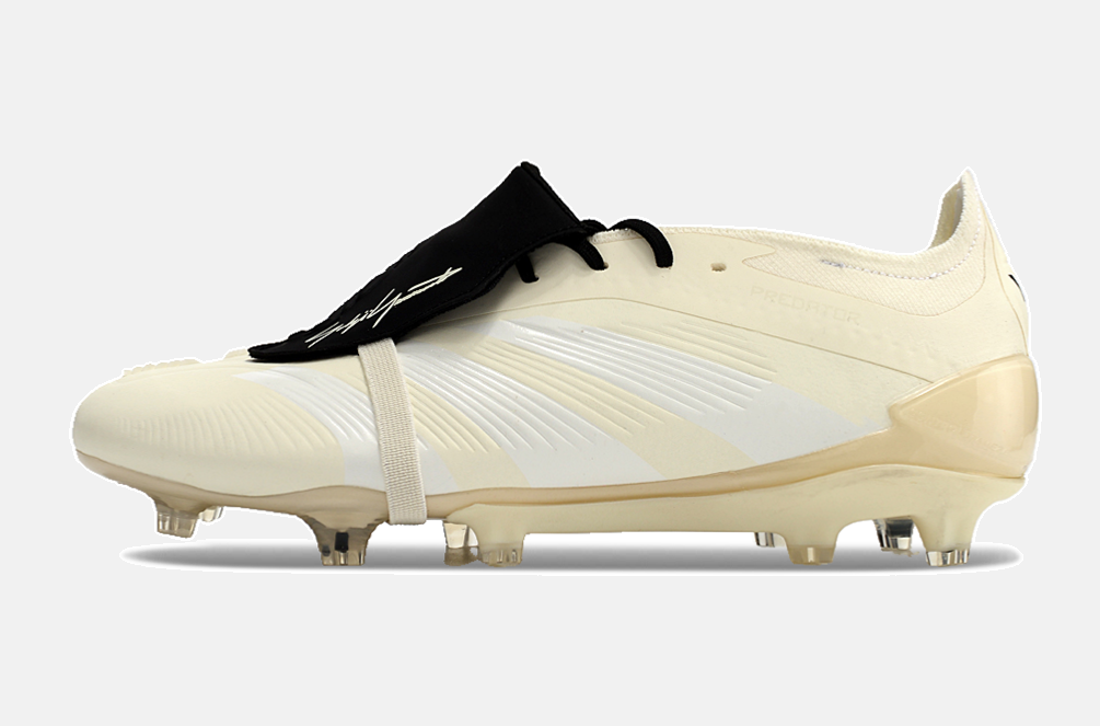 Chuteira Adidas Predator Elite Tongue FG - Bege - vista traseira