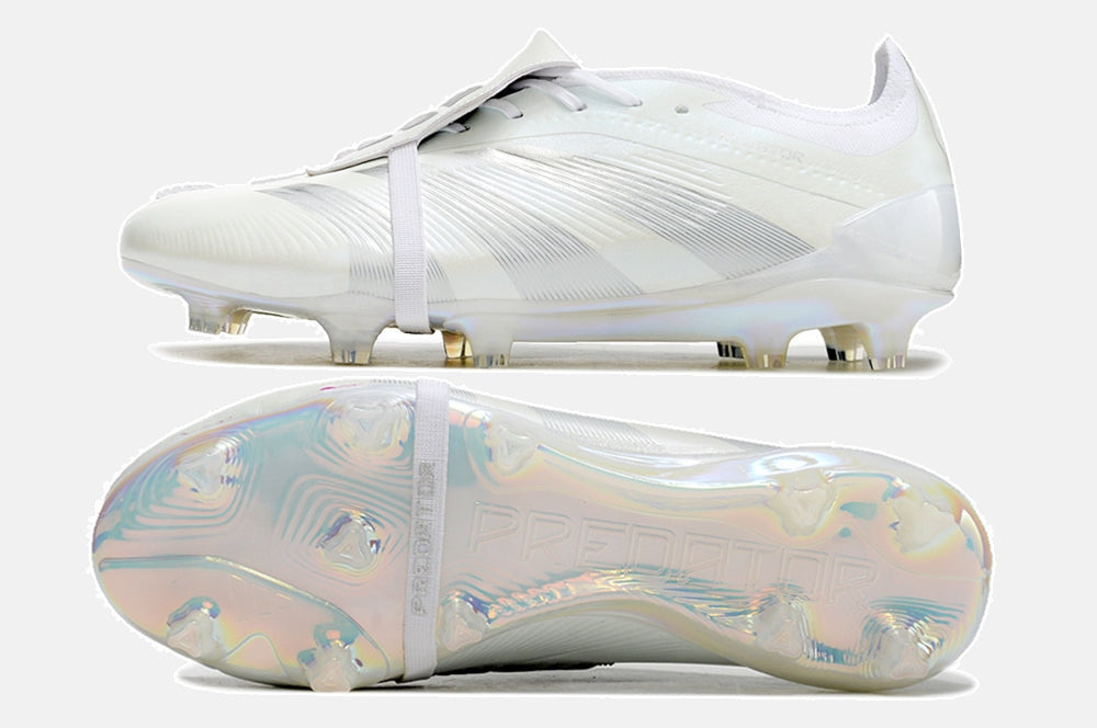 Chuteira Adidas Predator Elite Tongue FG - Branca - vista traseira