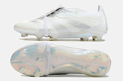 Chuteira Adidas Predator Elite Tongue FG - Branca - vista traseira
