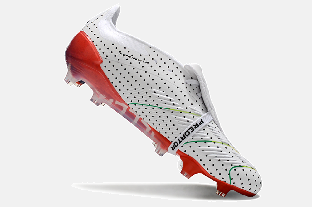 Chuteira Adidas Predator Elite Tongue FG - Branca, Azul e Cinza - imagem 4