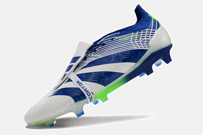 Chuteira Adidas Predator Elite Tongue FG - Branca e Azul - imagem 4