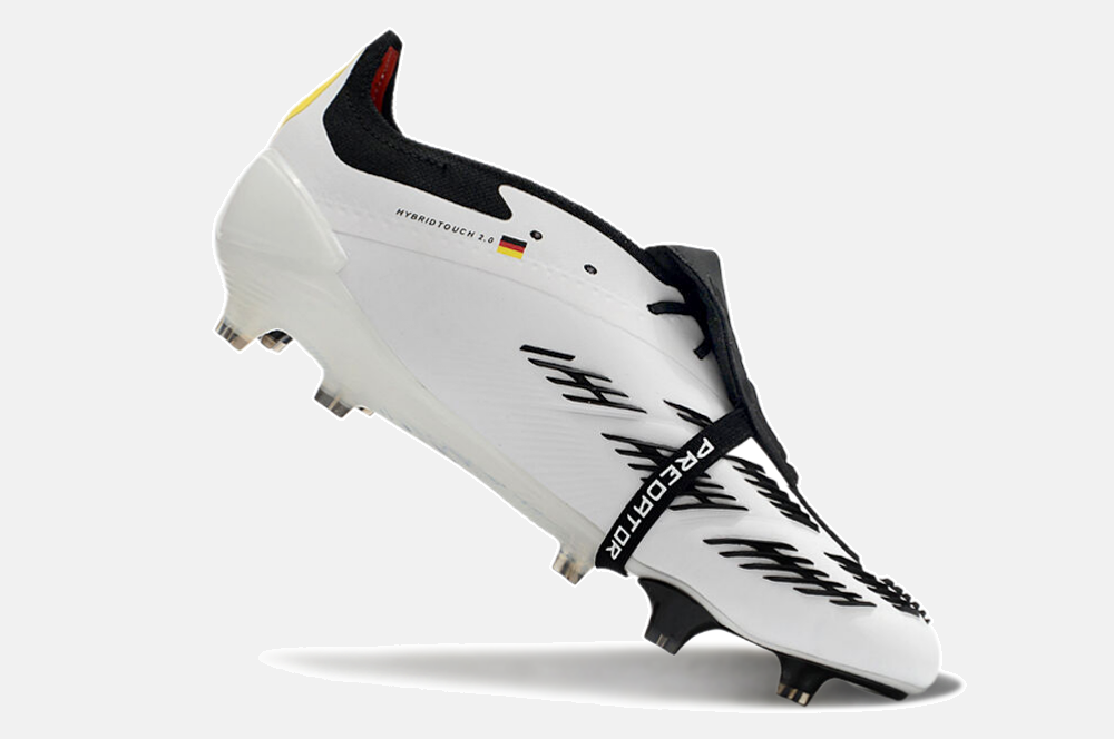 Chuteira Adidas Predator Elite Tongue FG - Branca e Preta - detalhe