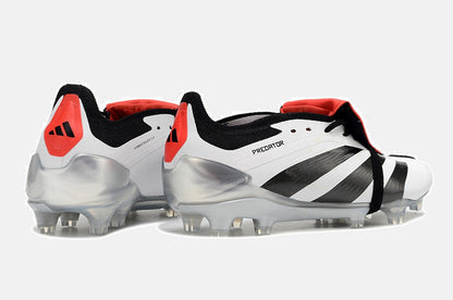 Chuteira Adidas Predator Elite Tongue FG - Branca e Preta - detalhe