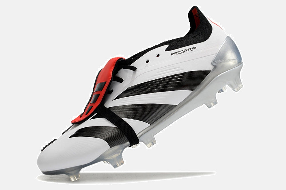 Chuteira Adidas Predator Elite Tongue FG - Branca e Preta - imagem 6