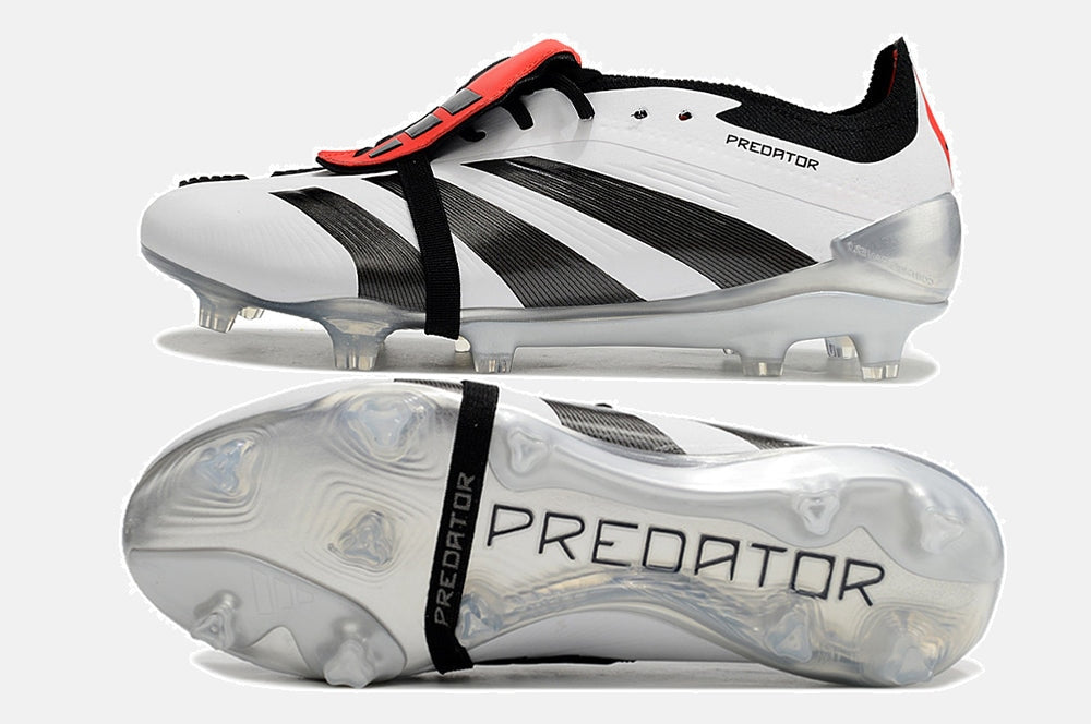 Chuteira Adidas Predator Elite Tongue FG - Branca e Preta - imagem 4