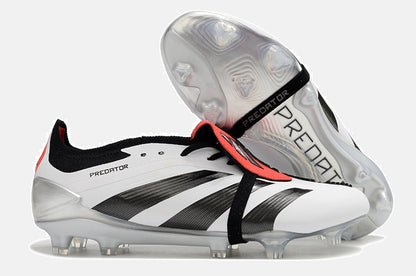 Chuteira Adidas Predator Elite Tongue FG - Branca e Preta - imagem 8