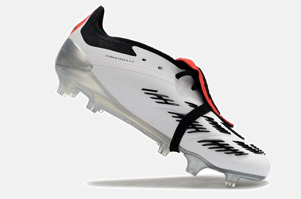 Chuteira Adidas Predator Elite Tongue FG - Branca e Preta - imagem 5