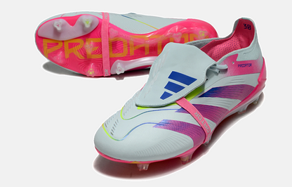 Chuteira Adidas Predator Elite Tongue FG - Branca e Rosa - detalhe