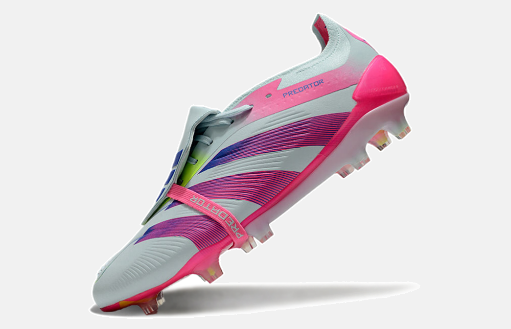 Chuteira Adidas Predator Elite Tongue FG - Branca e Rosa - imagem 5
