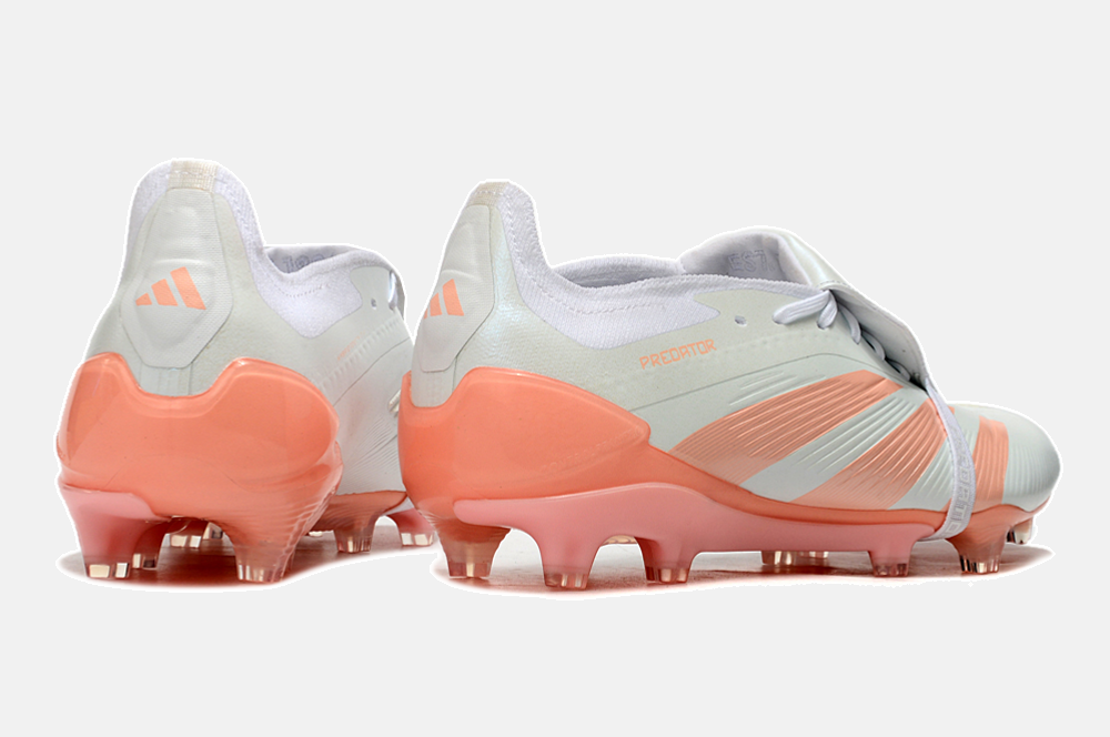 Chuteira Adidas Predator Elite Tongue FG - Branca e Salmão - imagem 7