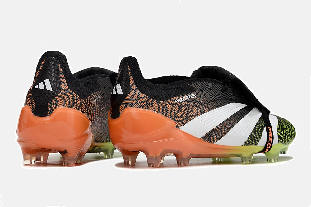 Chuteira Adidas Predator Elite Tongue FG - Branca, Laranja e Verde - imagem 5