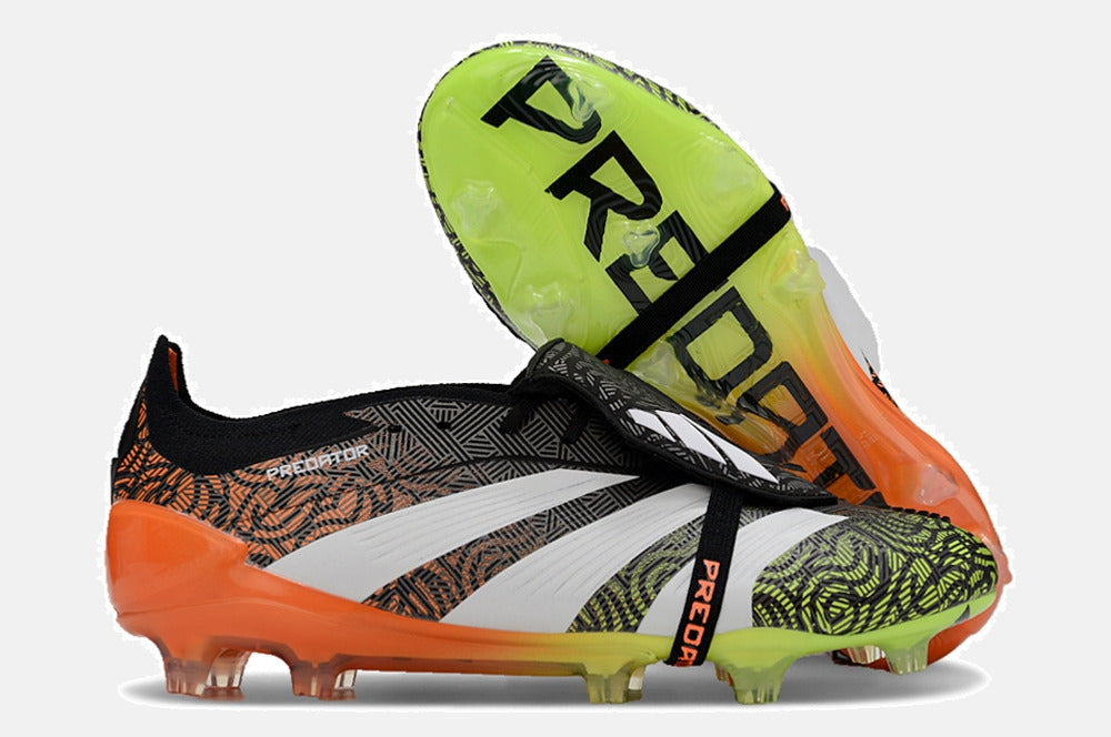 Chuteira Adidas Predator Elite Tongue FG - Branca, Laranja e Verde - imagem 7