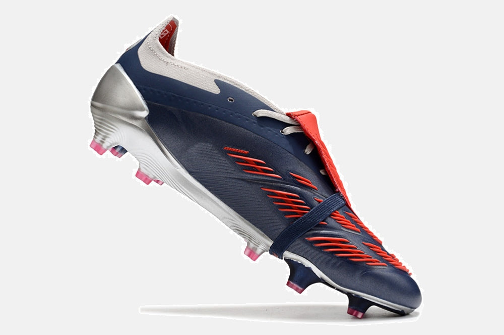 Chuteira Adidas Predator Elite Tongue FG - Cinza e Azul - detalhe