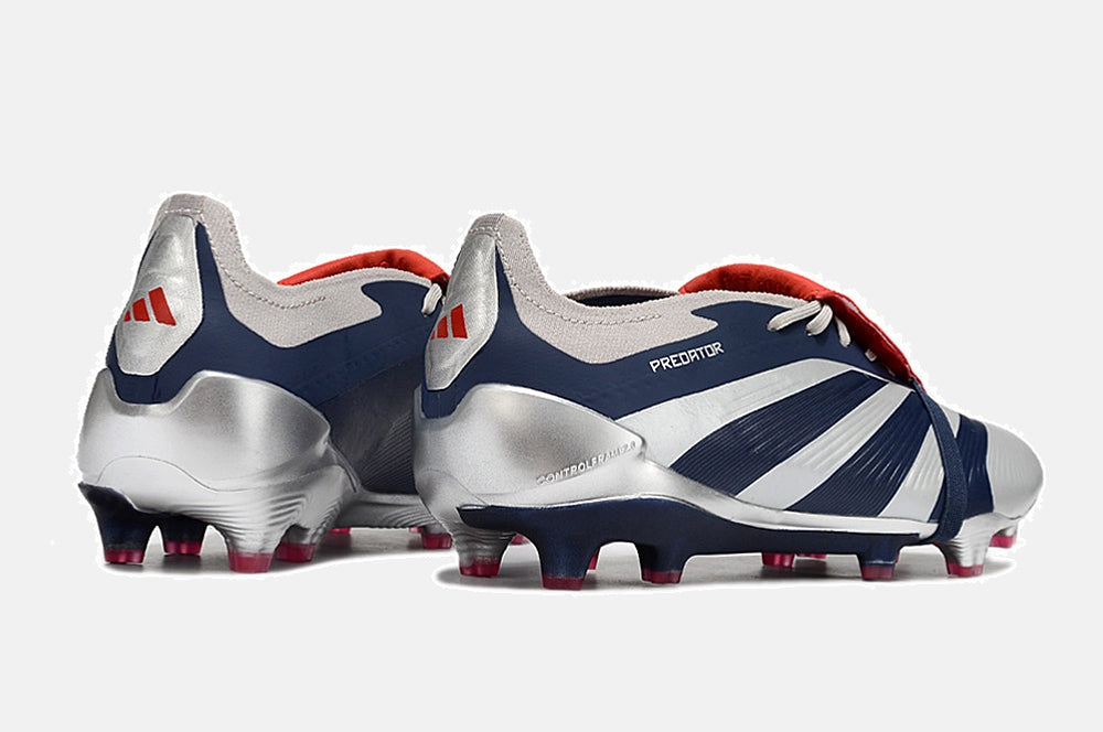 Chuteira Adidas Predator Elite Tongue FG - Cinza e Azul - imagem 4