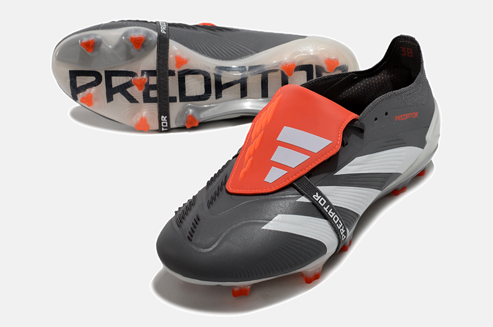 Chuteira Adidas Predator Elite Tongue FG - Cinza e Branca - imagem 6
