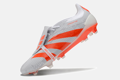 Chuteira Adidas Predator Elite Tongue FG - Cinza e Laranja - imagem 5