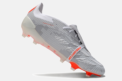 Chuteira Adidas Predator Elite Tongue FG - Cinza e Laranja - imagem 4