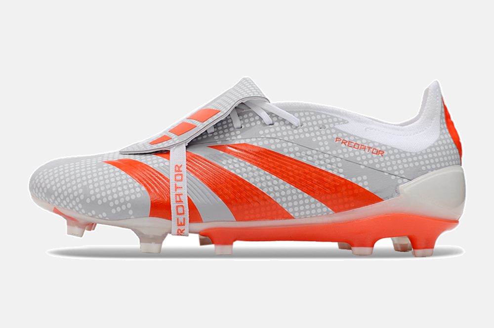 Chuteira Adidas Predator Elite Tongue FG - Cinza e Laranja - imagem 7
