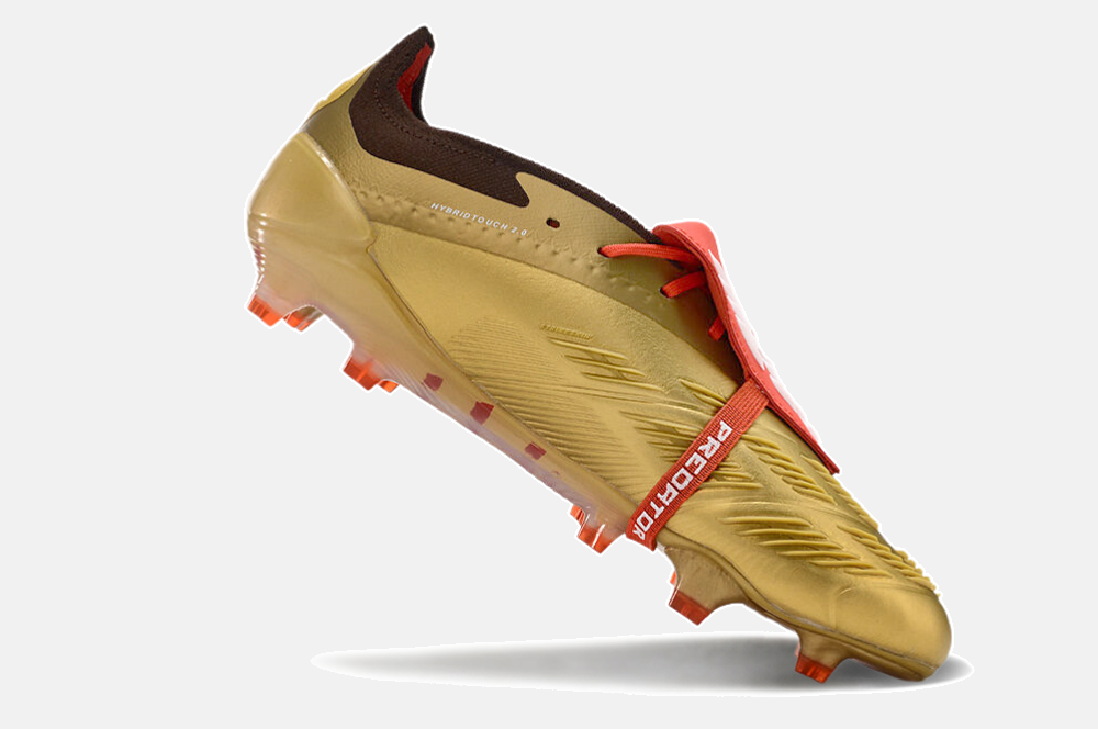 Chuteira Adidas Predator Elite Tongue FG - Dourada e Branca - imagem 6