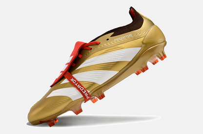 Chuteira Adidas Predator Elite Tongue FG - Dourada e Branca - imagem 7