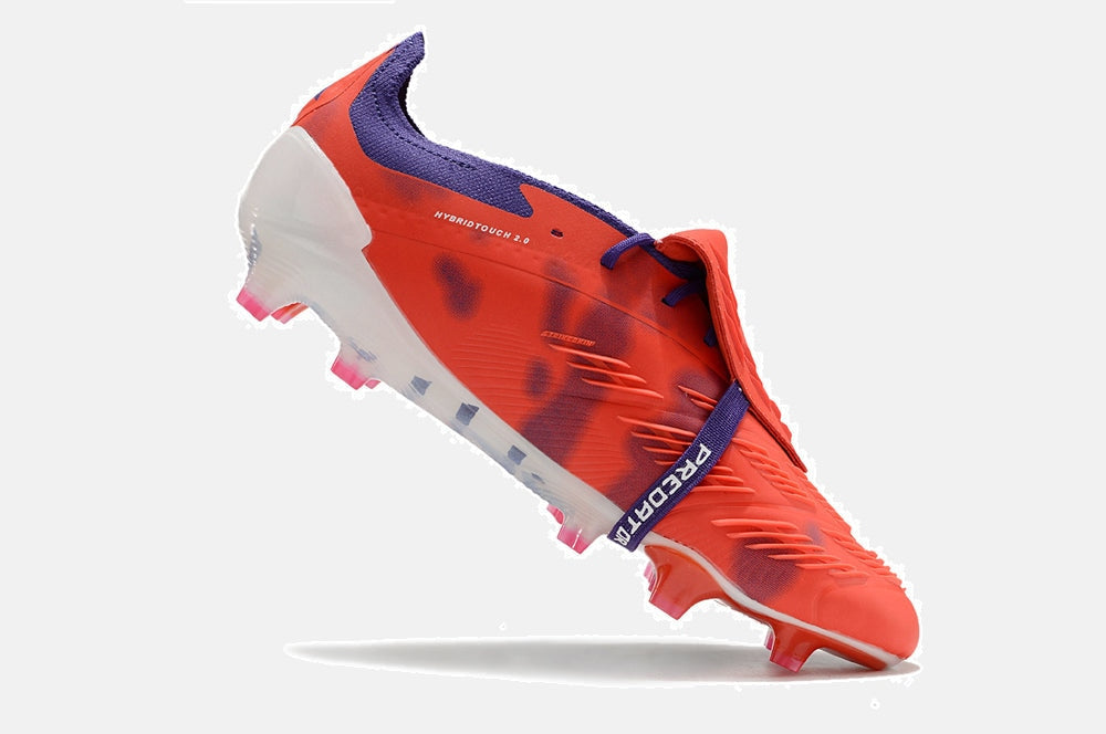 Chuteira Adidas Predator Elite Tongue FG - Laranja e Branca - detalhe