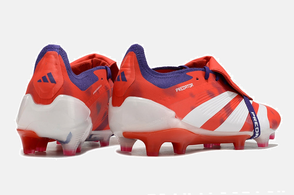 Chuteira Adidas Predator Elite Tongue FG - Laranja e Branca - imagem 6