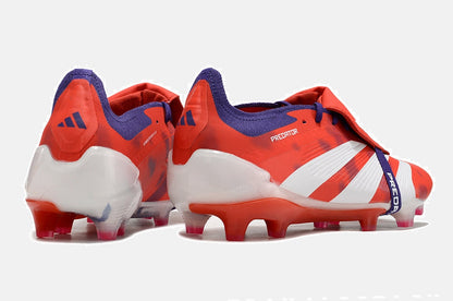 Chuteira Adidas Predator Elite Tongue FG - Laranja e Branca - imagem 6