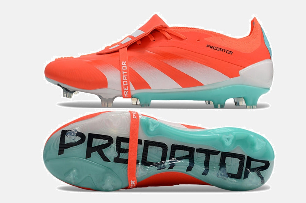 Chuteira Adidas Predator Elite Tongue FG - Laranja e Ciano - imagem 6