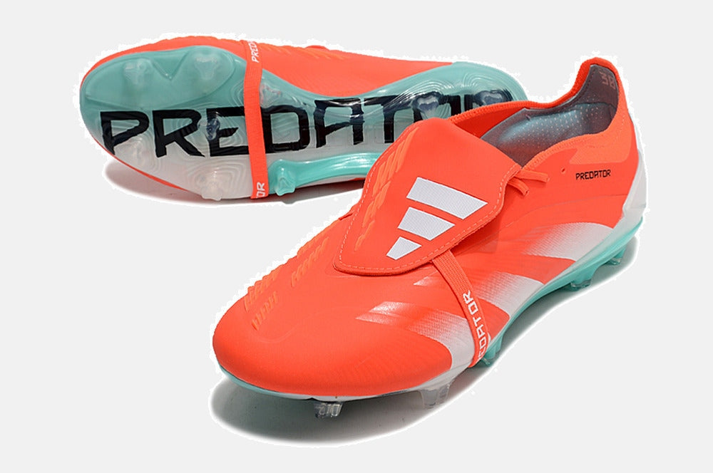 Chuteira Adidas Predator Elite Tongue FG - Laranja e Ciano - imagem 5