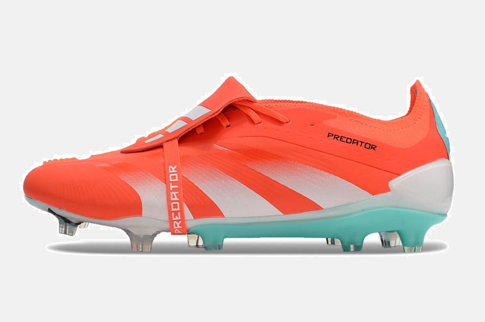 Chuteira Adidas Predator Elite Tongue FG - Laranja e Ciano - imagem 7