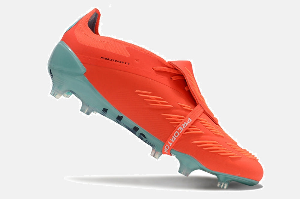 Chuteira Adidas Predator Elite Tongue FG - Laranja e Ciano - detalhe