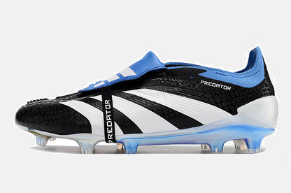 Chuteira Adidas Predator Elite Tongue FG - Preta, Branca e Azul - imagem 6