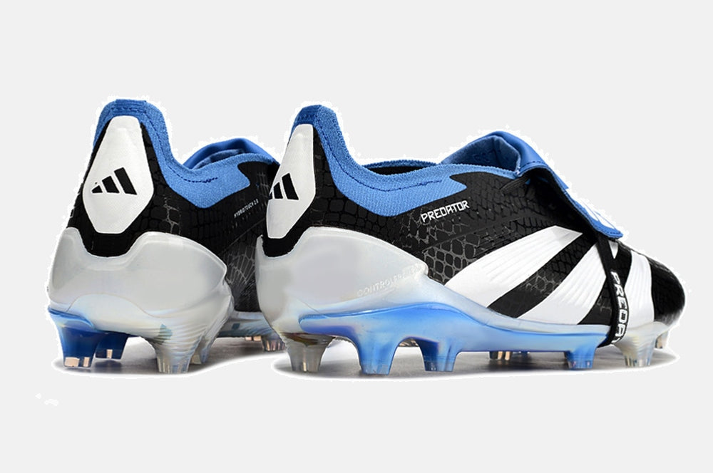 Chuteira Adidas Predator Elite Tongue FG - Preta, Branca e Azul - imagem 5