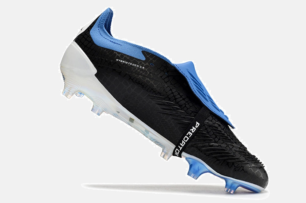 Chuteira Adidas Predator Elite Tongue FG - Preta, Branca e Azul - detalhe