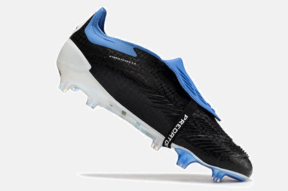 Chuteira Adidas Predator Elite Tongue FG - Preta, Branca e Azul - detalhe